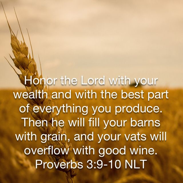 Proverbs 3:9-10